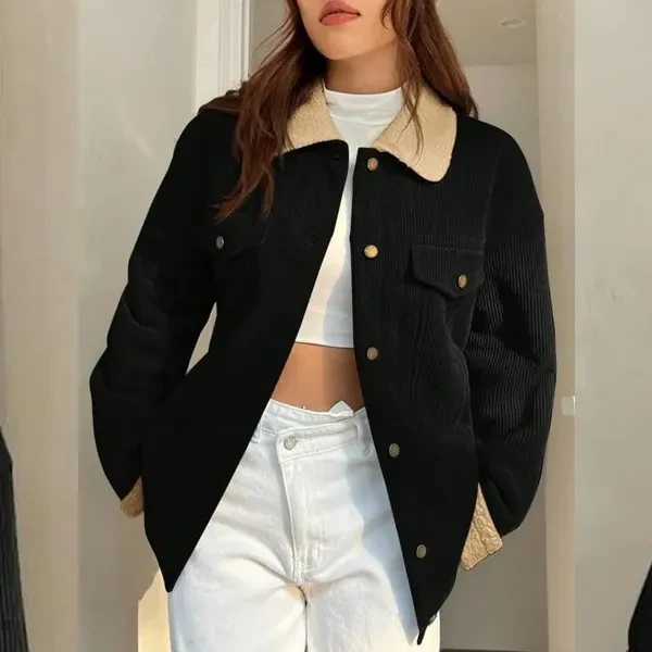 Winter Corduroy Jacket Black