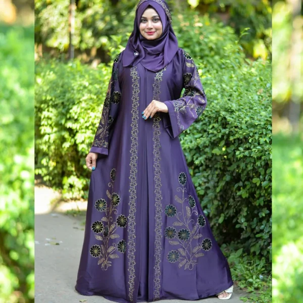 Borka valvet stone  Design Purple