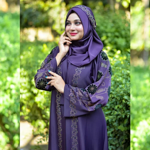 Borka valvet stone  Design Purple