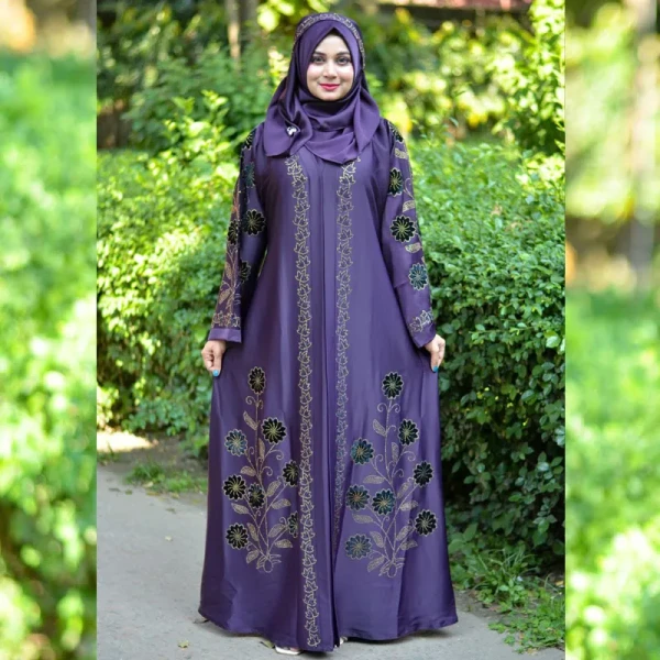 Borka valvet stone  Design Purple