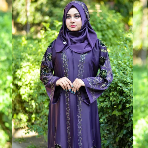 Borka valvet stone  Design Purple