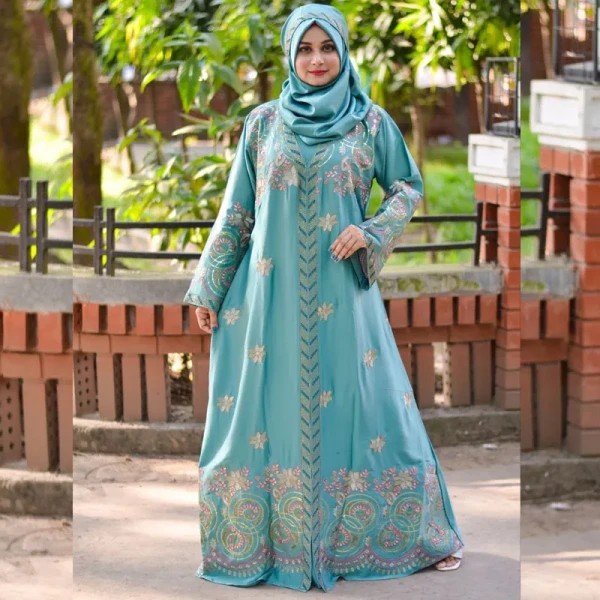 Borka Sequence Embroidery And Stone work  Sky