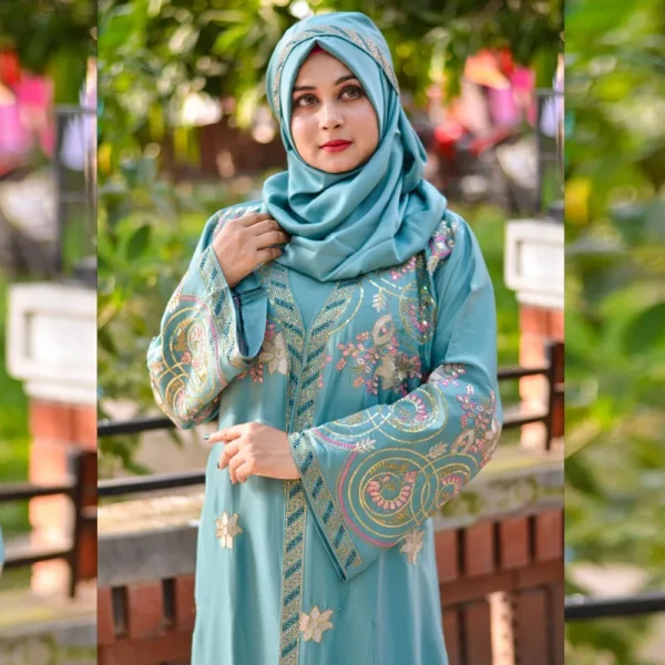 Borka Sequence Embroidery And Stone work  Sky