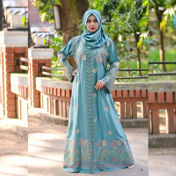 Borka Sequence Embroidery And Stone work  Sky