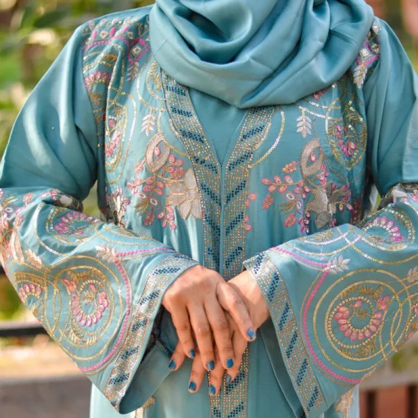 Borka Sequence Embroidery And Stone work  Sky