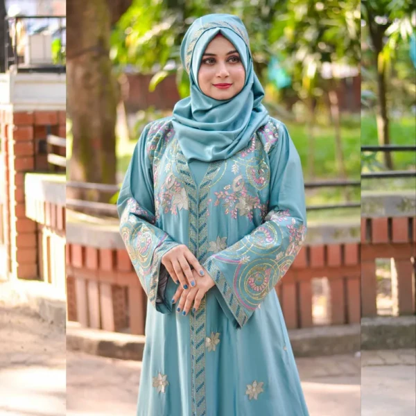 Borka Sequence Embroidery And Stone work  Sky