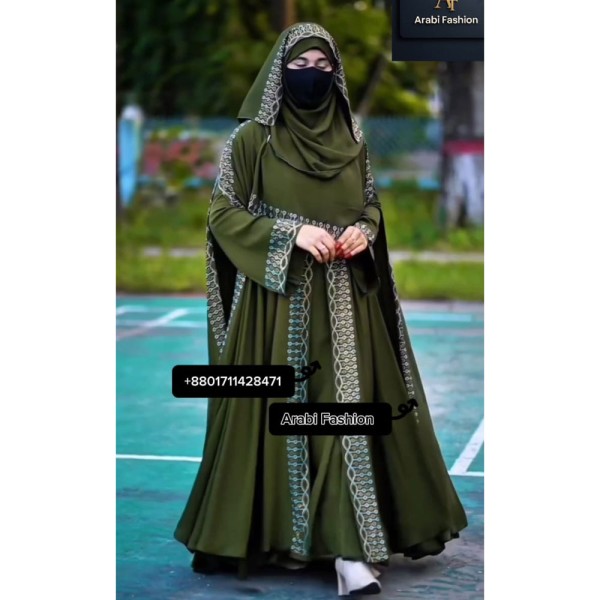 Borka Sequence Embroidery And Stone work Sea Green1