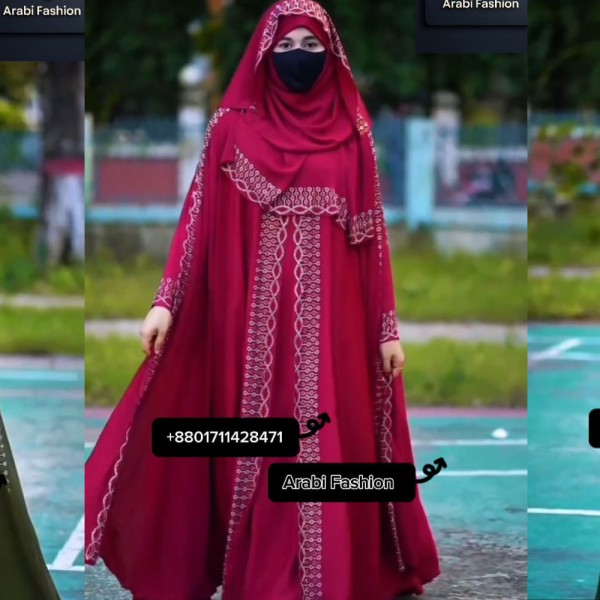 Borka Sequence Embroidery And Stone work Maroon