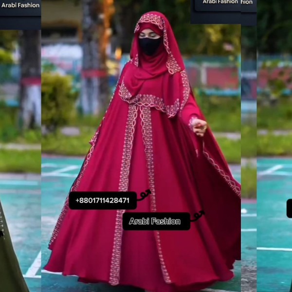 Borka Sequence Embroidery And Stone work Maroon