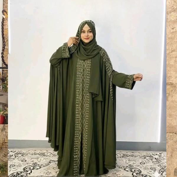 Sahajadi Set Borka 3part  Borka Olive